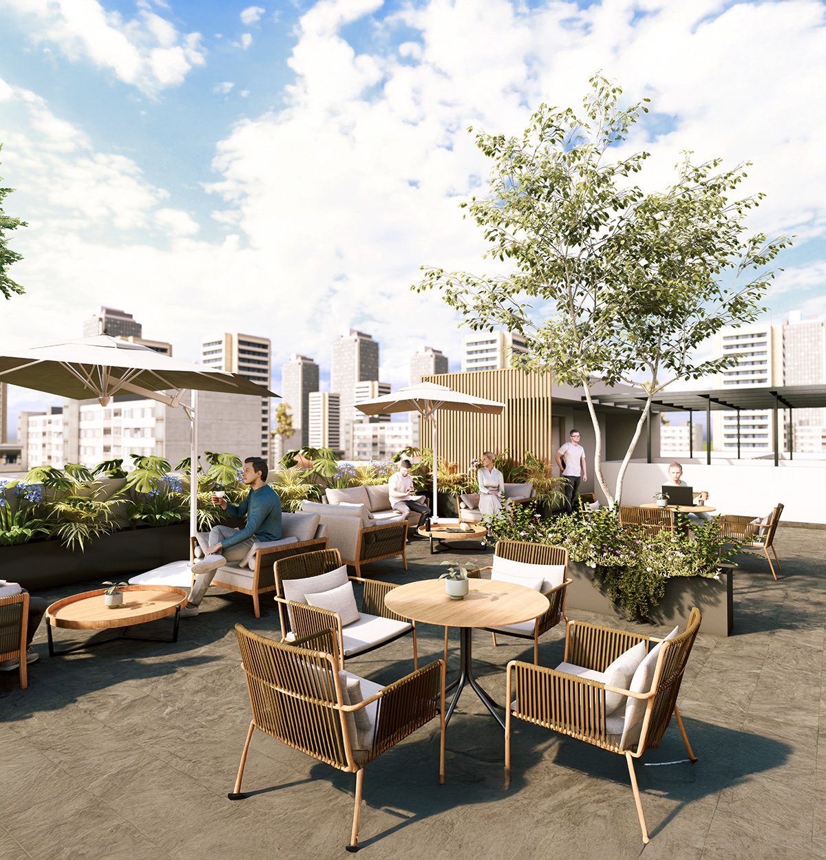 Roof Garden Exclusivo con vista panorámica de 360° a la ciudad - Central Residencial